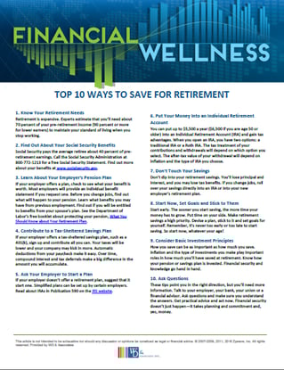 Financial Wellness - top 10 ways to save for retirement.png