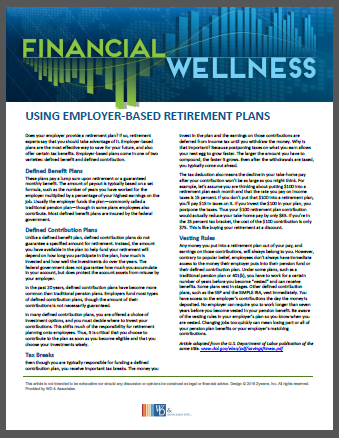 Using Employer based retirement plans