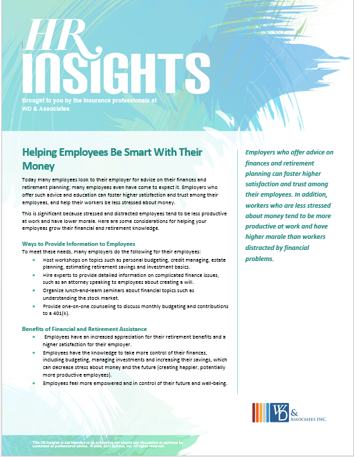 help employees with their money