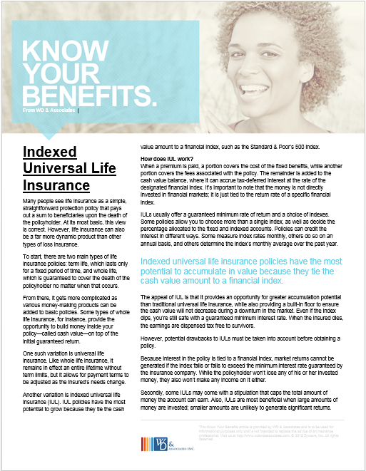 indexed universal life insurance