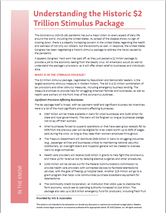 Understanding $2 trillion stimulus